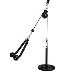 LFJ Home Gym Katrolsysteem, LAT Machine Kabel Katrol Arm Krachttraining Apparatuur met Triceps Touw Onderarm Trainer Fitness Oefening