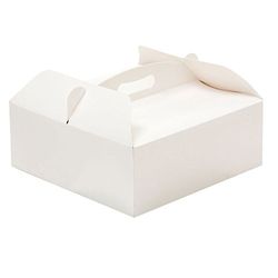 DECORA 0340203 Caixa de bolo com alça, cartão, bianco, 31 x 31 x 12 cm