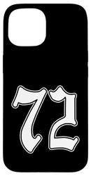 72 White Number 72 Latino Sports Fan Team Cholo Easy Case for iPhone 15