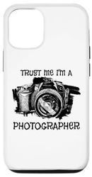 Carcasa para iPhone 12/12 Pro Camisa vintage de fotografía retro Trust Me I'm a Photographer