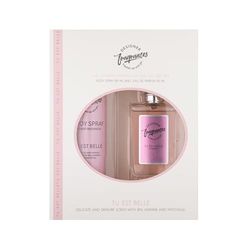 Designer Fragrances Tu Est Belle Female Gift Set Bundle - Each Package Includes 100ml Body Spray Deodorant and 50ml Women’s Eau De Parfum Spray - For Instant Freshness on The Go - Long Lasting Smells