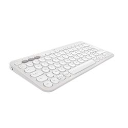 Logitech Pebble Keys 2 K380s clavier sans fil Bluetooth multidispositif, raccourcis personnalisables, fin et portable, Easy-Switch pour Windows, macOS, iPadOS, Android, ChromeOS, FR AZERTY, Blanc