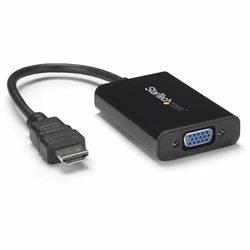 StarTech.com HDMI TO VGA Adapter Converter HDMI to VGA Video Adapter, HD2VGAA2 (HDMI to VGA Video Adapter Converter with Audio for Desktop PC/Laptop/Ultrabook - 1920x1080, 1920 x)