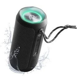 AQL Glow | Bärbar Bluetooth Vattentät Case - Högtalare med 10Watt Effekt - 6 timmars batterilivslängd - 10 Mt räckvidd - AUX-ingång - Färg Svart