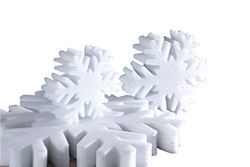 Riffelmacher 68331 Decoratie 3D vlok sneeuwvlok in zak Kerstmis en knutselen 40 cm, wit