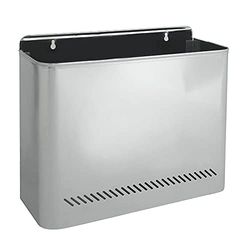 OFITURIA Papelera de Interior Acero inoxidable Capacidad 11 litros Color Brillo Multiusos con Perforados Interiores para Colgar