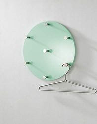 HAKU Möbel Wandkapstok chroom, mintgroen, MDF, metaal - Maat: D 5 cm x Ø 35 cm, Stijl: Modern