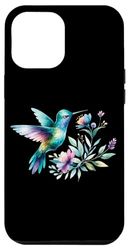 Custodia per iPhone 14 Pro Max Colorato colibrì amante natura grafica