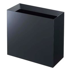 YAMAZAKI Cubo de basura para el hogar, moderno, con asa, para cocina, dormitorio, baño, oficina, plástico, alto, negro