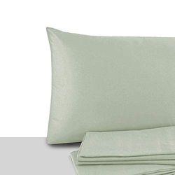 GDN| Funda Almohada en Algodón - Juego de 2 Fundas Almohada 40x80 - Made in Italy, Color bambú - Fundas Hipoalergénicas - Fundas de Cojines