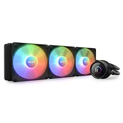 NZXT Kraken 360 RGB Refroidisseur liquide pour processeur AIO 360 mm – Écran LCD carré personnalisable de 1,54" pour images, mesures de performance – Pompe haute performance – 3 ventilateurs F120 RVB