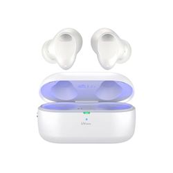 LG Auriculares intraurales Bluetooth Tone Free T90S con Sonido Dolby Atmos, tecnología Meridian, cancelación Activa de Ruido (ANC), y UVnano+, Blanco