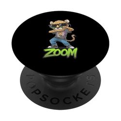 Zoom Cheetah Graphic Cool Gafas de sol PopSockets PopGrip Adhesivo