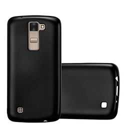 Cadorabo Custodia per LG K8 2016 in Nero Metallico - Morbida Cover Protettiva Sottile di Silicone TPU con Bordo Protezione - Ultra Slim Case Antiurto Gel Back Bumper Guscio