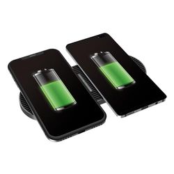 Draadloze dubbele oplader, 20 W, met type C-aansluiting, ideaal voor het gelijktijdig opladen van twee apparaten, snel en efficiënt.