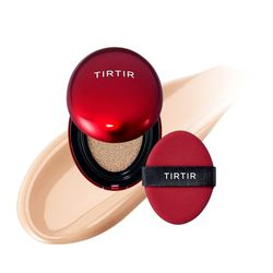 [*Mini Size*] TIRTIR Mask Fit Red Cushion Foundation | Full coverage, Weightless, Skin fit, Satin Glow Finish, Korean Makeup, beauty, Tattoo cover up, Buildable ( 21N Ivory, 0.15 Fl Oz)