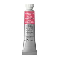 Winsor & Newton Aquarelle Professionnel - Peinture Aquarelle, Haute Luminosité, Résistante à la Lumière, Qualité Archive, Tube de 5 ML, Couleur Rouge Quinacridone