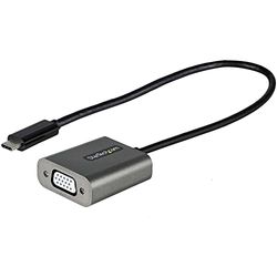 StarTech.com USB C till VGA-adapter – 1080p USB Type-C till VGA-adapterdongel – USB-C (DP Alt-läge) till VGA-bildskärm/bildskärm videoomvandlare – Thunderbolt 3-kompatibel – 12-tums lång ansluten