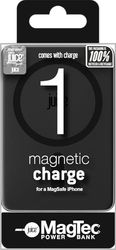 Juice ECO Magnetic Power Bank 5000mAh – MagSafe Portable Charger Fast Charging Battery Pack for iPhone 16, 15, 14, 13, 12 Series, Samsung, USB-C Devices – Small Travel Charging Bank – Black