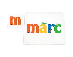 Little Helper MARC-COASTERPLACEMAT-15DE Set de table et dessous-de-verre avec nom de fille Finition brillante