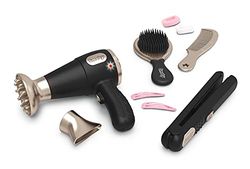 Smoby - My Beauty Hair Set - Set De Coiffure Enfant - Lisseur Et Sèche-Cheveux Factices - Fonctions Electroniques - A Partir de 3 Ans