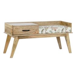 Home ESPRIT Banqueta Multicolor Natural Madera de Mango 114 x 41 x 53 cm S3053891 - EAN: 8424002088941