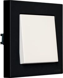 OPUS® 55 Pulsante dispositivo completo telaio Cubo, colore bianco polare/antracite lucido