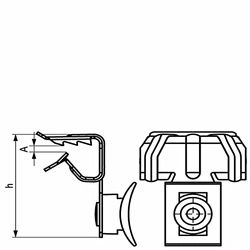 WALRAVEN FRANCE EURL WAL00038 WALRAVEN BRITCLIPS FC8 Sheet Metal Edge 4-8mm Black PA Clip 50320009