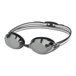 Speedo Unisex Volwassen Vanquisher 3.0 Gespiegelde Zwembril, Zwart/Smoke/Silver Mirror, One Size