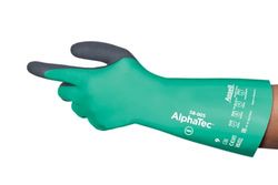 Ansell AlphaTec 58-005 Guanti di sicurezza da lavoro, Protezione meccanica, taglia 8 (M), Verde (6 Paia)