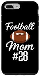 Football Mom Number 28 Biggest Fan Woman Supporter Son Cheer Case for iPhone 7 Plus/8 Plus