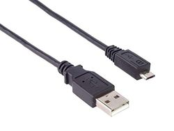 PremiumCord USB – Micro USB-anslutningskabel 1 m, USB A-kontakt till micro B-kontakt, USB 2.0 höghastighets-datakabel, 5 stift, 2 x skärmad, AWG28, färg svart, längd 1 m