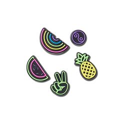 Crocs Confezione da 5 ciondoli per Scarpe Peace & Love | Jibbitz for Unisex-Adulto, Divertimento LED, 5 Pack