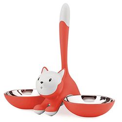 Alessi Tigrito Ciotola Gatti Ro, Accessori Gatto, PP Arancio, Acciaio Inossidabile 18/10, Arancione, Taglia Unica
