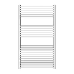 ERCOS Scaldasalviette Termoarredo Bagno Dimensioni 750x1200 MM Radiatore Colore Bianco , Attacchi da 1/2" Fornito Con Kit Montaggio