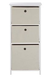 Lindo Cabinet, 3 Fabric Drawers, Natural