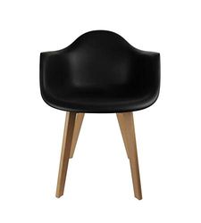 Delamaison Aarhus Fauteuil Scandinave, Noir, Lot De 2