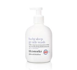 This Works Baby Sleep Gentle Wash, a 98% Natural Hair & Body Wash, Infused with Lavender, Camomile & Lemon Balm for Gentle Cleansing, Free from Sulphates & Phthalates, Suitable for 6+ Months, 250ml