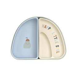LÄSSIG Baby kinderen serviesset siliconen bord kom snackbord/siliconen schotel set Happy Fruit Lemon