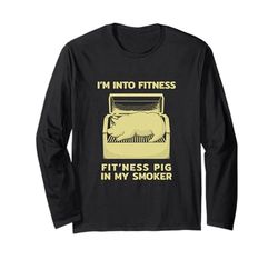 Me gusta el fitness: broma maestra de BBQ Smoker Pig Grill Manga Larga