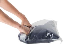 C.A.O. - Lot de 10 Sacs de compression manuel pour voyage en PET/PE - Couleur Transparent - Longueur 53 cm - Largeur 37 cm