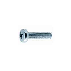 Index T9850620Z - parafuso rosca metrica DIN-7985 cabeça alomada impressão philips zincado M6 x 20
