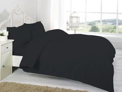 Kampala Hill 200 Thread Count Single Deep Fitted Sheet Combed Egyptian Cotton Black