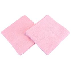 Westward Ho! 2 Pack Face Towels - Super Soft 100% Combed Cotton, 390 GSM, Highly Absorbent & Gentle on Skin, 30cm x 30cm, (Pink)