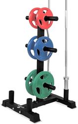 SereneLife Olympisk viktplatta-ställ – 800 lbs kapacitet, slitstark gymorganisatör, repbeständig ram, pulverlacksfinish, lätt att montera, kompakt och platsbesparande, svart