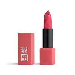 3INA MAKEUP - The Lipstick 382 - Ciemno różowy pomadka z witaminą E i masło Shea -wysokie krycie z wygodną teksturą - magnetyczną nasadką - Wysoko krycie - Vegan - Cruelty Free