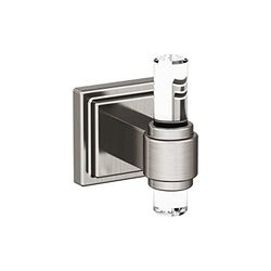 Amerock BH36060CG10 - Gancho para bata individual de níquel transparente/cepillado | 2-15/16 pulgadas (75 mm) de longitud | Glacio | Gancho de toalla para baño | Accesorios de baño