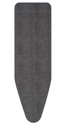 Brabantia Housse pour Table à Repasser B, 124 X 38 cm - Coton, Mousse 4 mm & Feutre 4 mm – Denim Black