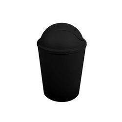 MSV AKO Poubelle avec Couvercle Rabattable Noir 5,5 l