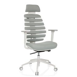 hjh OFFICE Silla de Oficina Profesional Silla giratoria Ergo Line W con Respaldo ergonómico Incl. Soporte Lumbar, Gris Claro